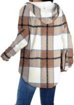 Bofell Womens Fall Fashion Must Haves 2025 Long Sleeve Tops Oversized Sweater Halloween Shirts Sweatshirt Hoodies Woman Winter Clothes Brown Plaid 2XL : Clothing, Shoes & Jewelry - Image 4