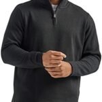 Long Sleeve Fleece Quarter-zip, Caviar, Large at Amazon Men’s Clothing store