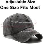 NPJY Vintage Washed Distressed Cotton Dad Hat Baseball Cap Adjustable Trucker Unisex Hats Black at Amazon Men’s Clothing store - Image 2