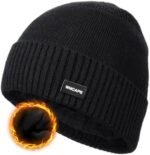Wmcaps Winter Men Women Fleece Lined Beanie Knitted Hats, Soft Thermal Stocking Skull Caps for Cold Weather, Fashion Headwear for Outdoor (Black) at Amazon Men’s Clothing store