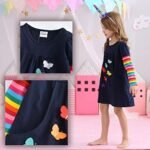 VIKITA Toddler Girls Dresses Winter Girl Clothes Long Sleeve Navy Dress Xmas Gift for Kids 2-8 Years LH5805, 5T: Clothing, Shoes & Jewelry - Image 3