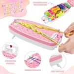 Dpai Friendship Bracelet Making Kit for Girls,DIY Arts and Crafts Toys,Jewelry String Maker Kit,The Best Birthday Gifts Ideas for Girls 6 7 8 9 10 11 12+ Years Old（Pink） : Toys & Games - Image 3