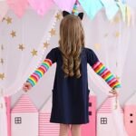 VIKITA Toddler Girls Dresses Winter Girl Clothes Long Sleeve Navy Dress Xmas Gift for Kids 2-8 Years LH5805, 5T: Clothing, Shoes & Jewelry - Image 6